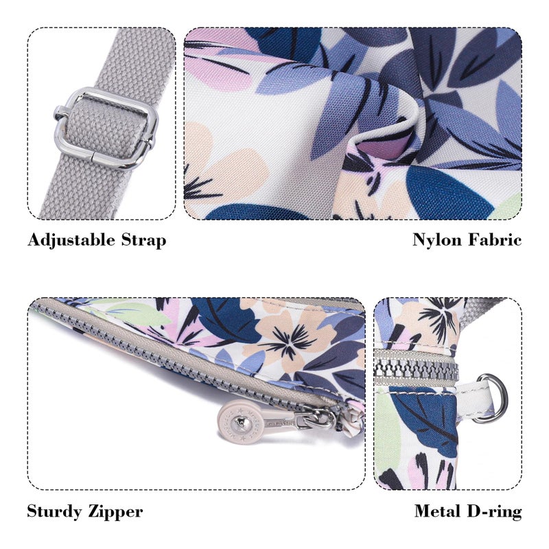 AOCINA Nylon Crossbody Bags for Women Multi Pocket Small Cross Body Purse Lightweight Travel Phone Purses Shoulder Handbags - Image 5