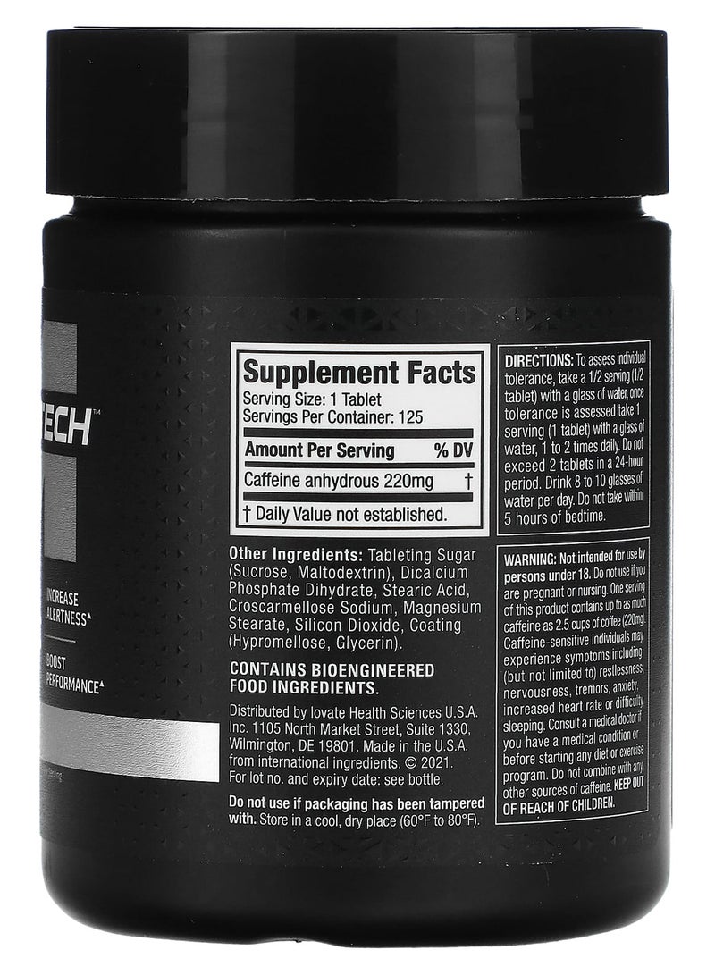 MuscleTech Platinum 100% Caffeine 125 Tablets - Image 2