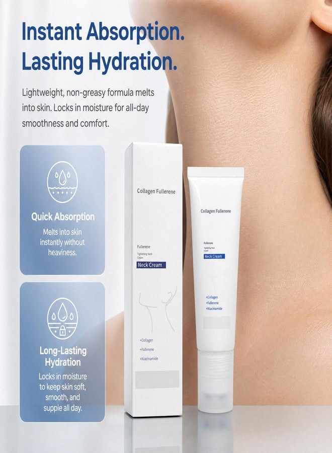 Aigomc Magic Collagen Fullerene Neck Cream, Magic Cream, Tighten and Lift Firming Neck Cream for Crepey Skin, Collagen Neck Cream with Five Rollers, Wrinkles and Tightening for Skin Types ﻿ ﻿ - Image 2