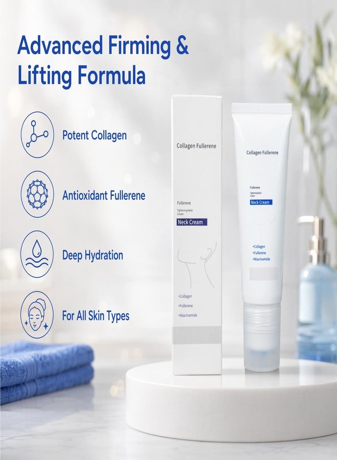 Aigomc Magic Collagen Fullerene Neck Cream, Magic Cream, Tighten and Lift Firming Neck Cream for Crepey Skin, Collagen Neck Cream with Five Rollers, Wrinkles and Tightening for Skin Types ﻿ ﻿ - Image 4