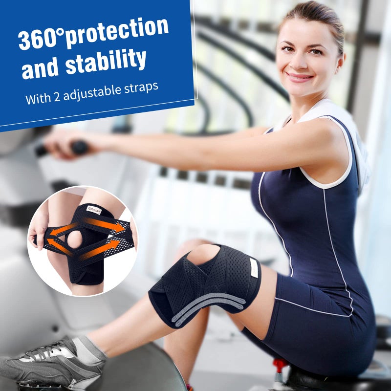 Galvaran Professional Knee Brace for Women & Men Breathable Knee Support with Side Stabilizers, Adjustable knee brace for Meniscus Tear, ACL, MCL Arthritis Knee Pain Relief,Injury Recovery - Image 4