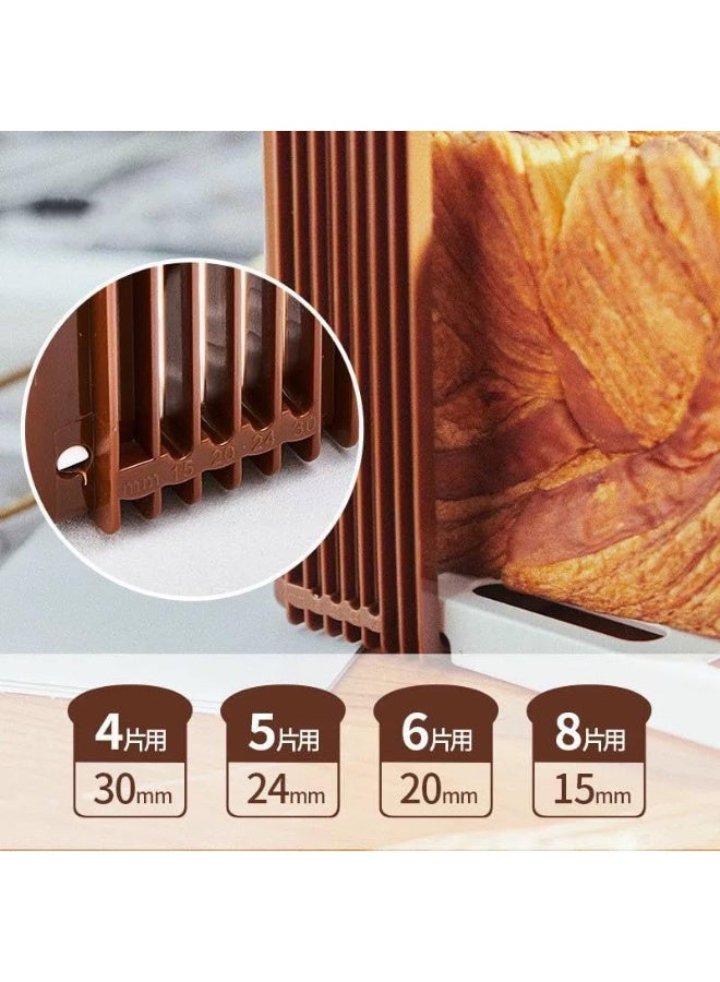 قطاعة الخبز المحمص والكيك الإنجليزي بشرائح متساوية مع دليل تقطيع جانبي وسكين مدمج للتحكم في سمك الشريحة بسهولة للمطبخ - Image 5