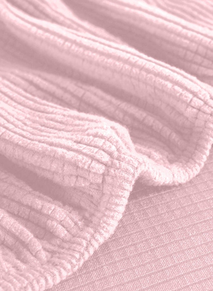 CATANES Thick Couch Covers, Sectional Sofa Stretch Slipcover Living Room Dogs Pets, Washable Durable Furniture Protector PINK (90cm * 140cm) - Image 3