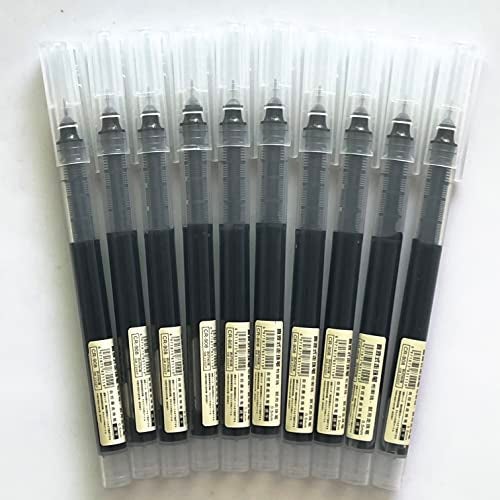 sencoo 10 pack Black Extra Fine Point Pens Liquid Ink Pen Rolling Roller ball Quick-drying Ink for Home Office School Students Pens - Image 1