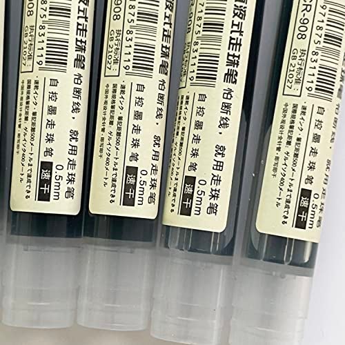 sencoo 10 pack Black Extra Fine Point Pens Liquid Ink Pen Rolling Roller ball Quick-drying Ink for Home Office School Students Pens - Image 3