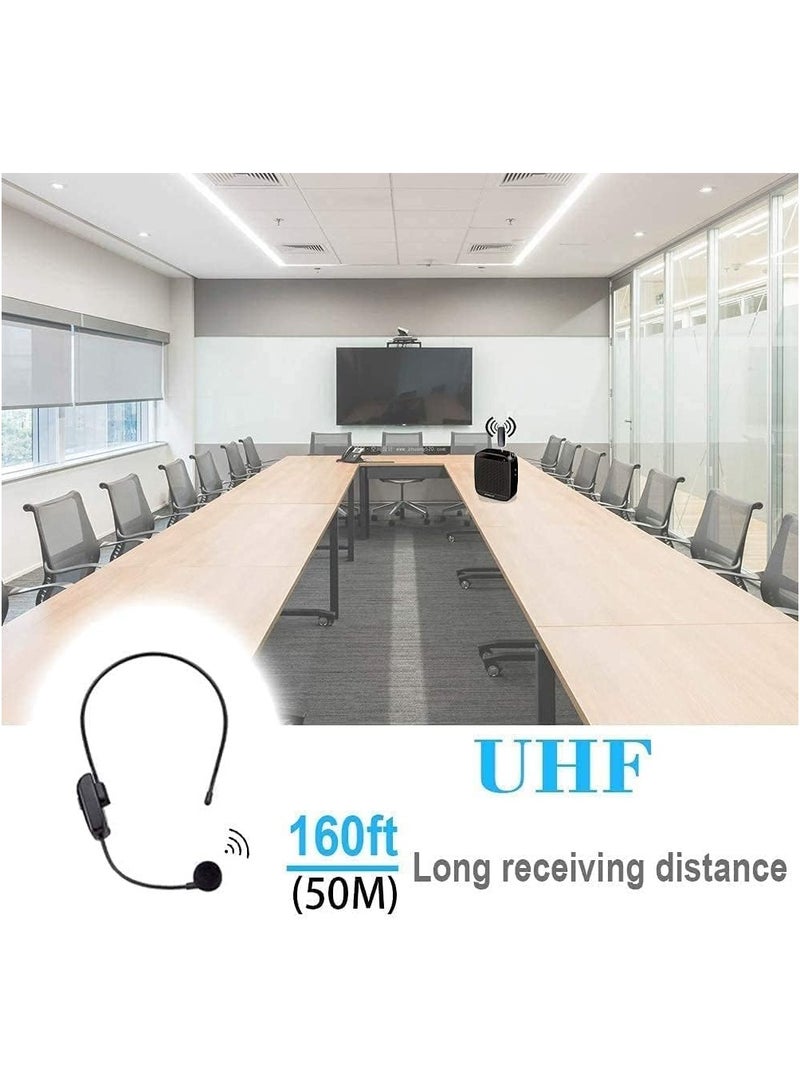 general Wireless Microphone Headset, UHF Wireless Mic Headset and Handheld 2 in 1, 165 ft Range for Voice Amplifier, Stage Speakers Teacher Tour Guides Fitness Instructor - Image 3