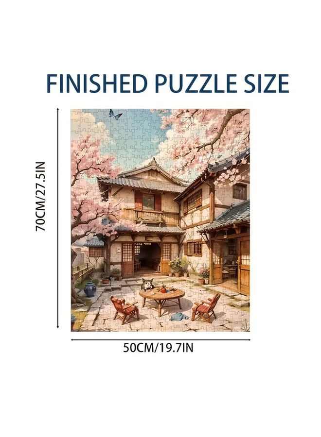 لغز ياباني كبير من 1000 قطعة بأزهار الكرز - Image 4