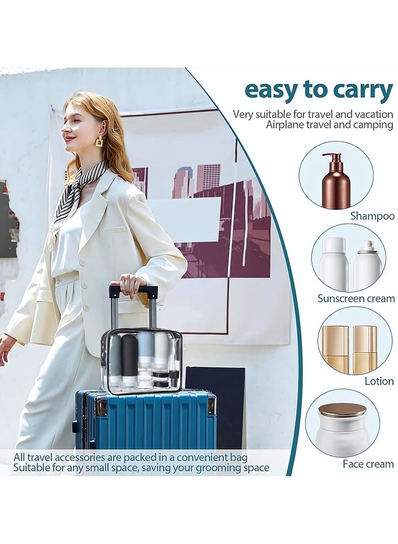 16 Pack Travel Bottles for Toiletries, Silicone Travel Containers jar for Toiletries, Leak Proof Refillable Liquid Shampoo And Conditioner Travel Essentials Toiletry Bottles - Image 5