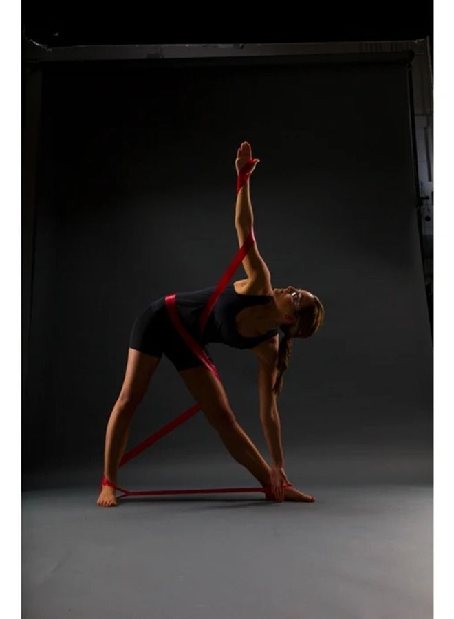 TheraBand CLXa 9 Loops Individual Resistive Exercise Band - Red, Medium - Image 3