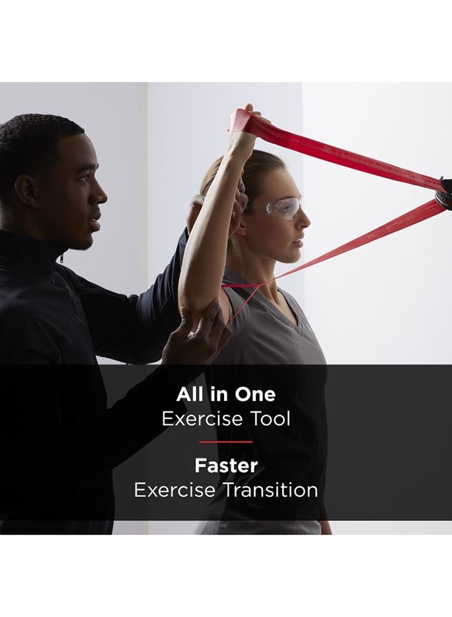TheraBand CLXa 9 Loops Individual Resistive Exercise Band - Red, Medium - Image 4