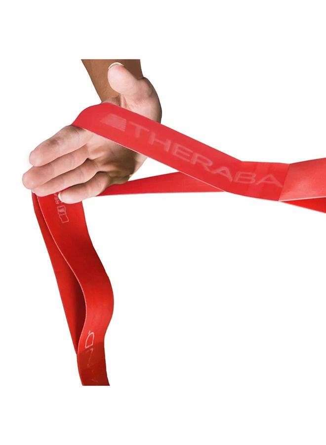 TheraBand CLXa 9 Loops Individual Resistive Exercise Band - Red, Medium - Image 2