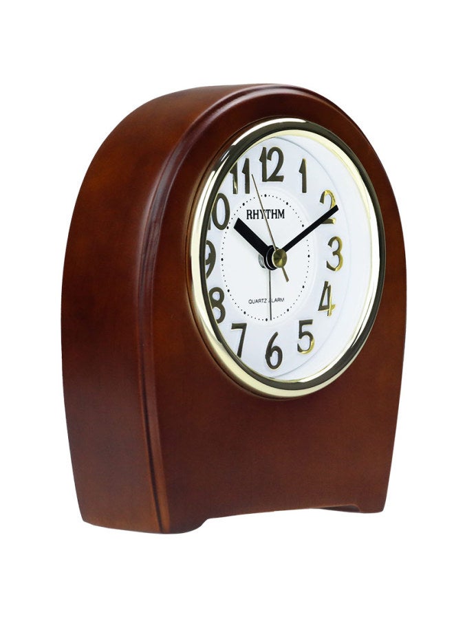 Rhythm Simple Wooden Silent Bedside Table Clock Student Children's Alarm Clock Living Room 14cm Desk Clock Cre942nr06 - Image 2