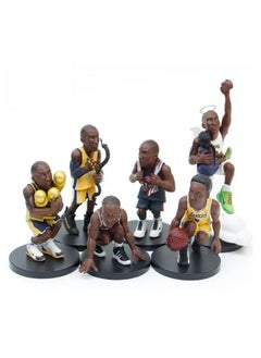 General NBA star Kobe · Bryant hand-made basketball model doll decoration toy, basketball star action figure, Kobe · Bryant's home souvenir decoration (6 pieces)  - Image 1
