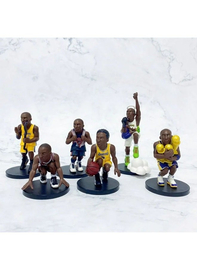 General NBA star Kobe · Bryant hand-made basketball model doll decoration toy, basketball star action figure, Kobe · Bryant's home souvenir decoration (6 pieces)  - Image 2