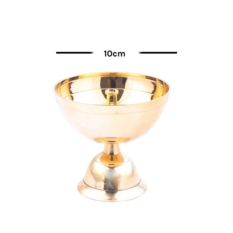 Rolimoli Pure Brass Paro Pyali Akhand Diya 9cm - Image 2