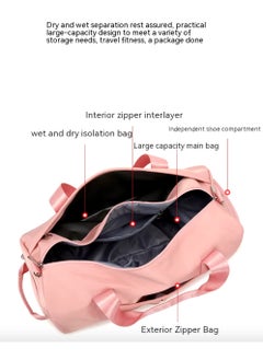Generic Sports Fitness Travel Unisex Bag Dry and Wet Separation, Shoulder and Carry On Luggage Bag With Shoe Compartment Multi-function Training, Yoga, Travel, Luggage, Swim, Gym 46X21X24 cm with Large Capa  - Image 3