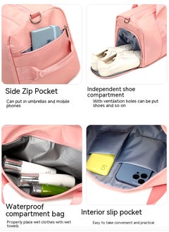 Generic Sports Fitness Travel Unisex Bag Dry and Wet Separation, Shoulder and Carry On Luggage Bag With Shoe Compartment Multi-function Training, Yoga, Travel, Luggage, Swim, Gym 46X21X24 cm with Large Capa  - Image 4