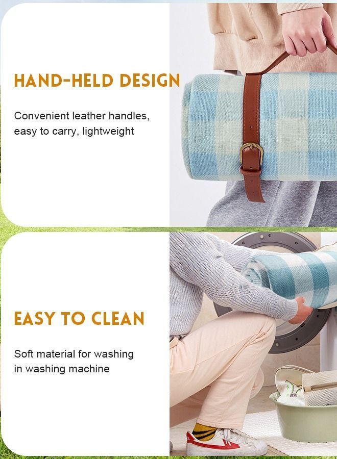 NIBEMINENT Picnic Blanket Portable Foldable and Waterproof with Carry Strap 200 * 200cm - Image 5
