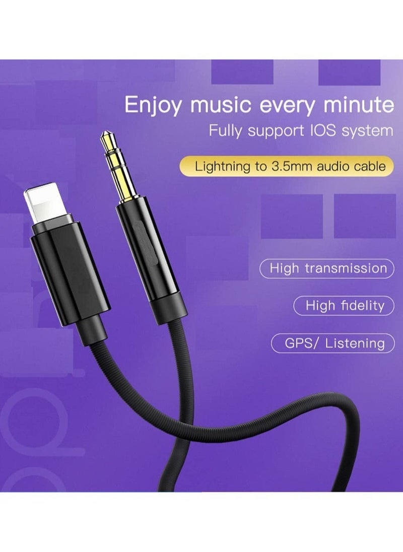 Raxoom Marvers Lightning to 3.5mm Aux Audio Cable,Apple MFi Certified Aux Cord for iPhone iPad to Car/Home Stereo/Speaker with 3.5mm Headphones Jack Adapter Support iPhone1312/11/XR/XS-(1M nylon braided)  - Image 4