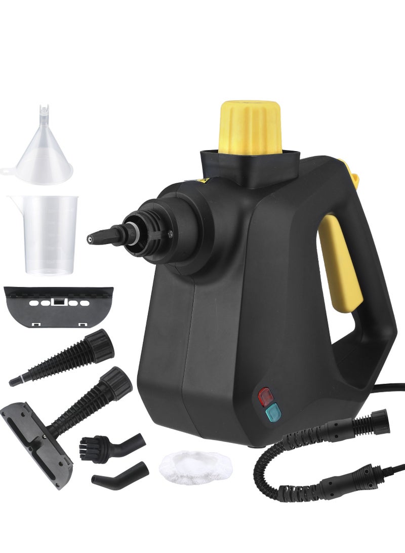 XiuWoo Handheld Cleaner, Multipurpose Portable High Pressure Steamer with Safety Lock and Accessories for Carpet, Couch, Clothes, Upholstery, Kitchen, Bathroom, Furniture, black  - Image 1