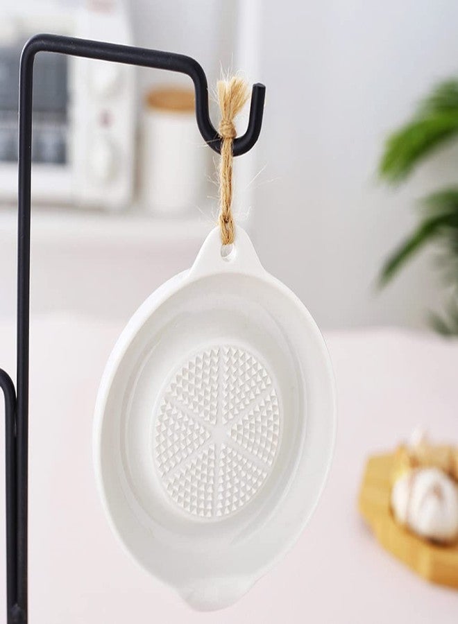 HEITIGN HEITIGN7ybfvwxmah Porcelain Grater Plate for Garlic, Onion, Cheese, Multipurpose Ceramic Ginger Grater, 11.1*9.2*2cm, Ceramic, 150g - Image 2