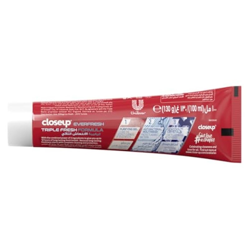 CLOSE UP Closeup Ever Fresh for 12H Fresh breath Red Hot Toothpaste 100ml - Image 3