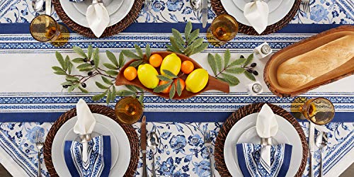 DII Table Top Décor Collection Spring & Summer Table Runner, 14x72, Porto Stripe Print - Image 2