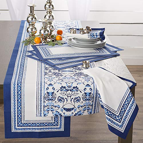 DII Table Top Décor Collection Spring & Summer Table Runner, 14x72, Porto Stripe Print - Image 3