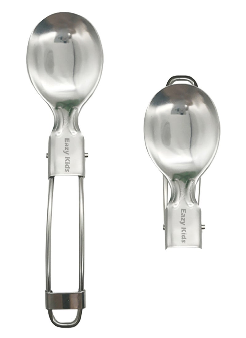 Eazy Kids Compact And Folding Baby Spoon With BPA Free For Suitable From Birth  - Image 1