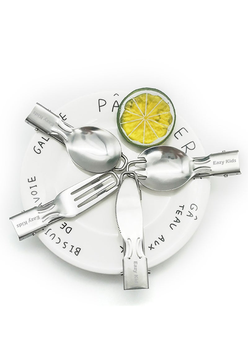 Eazy Kids Compact And Folding Baby Spoon With BPA Free For Suitable From Birth  - Image 2