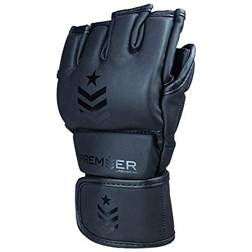 Revgear Premier MMA Grappling Gloves | Multi-Purpose, MMA, Kickboxing, Martial Arts and Boxing | Comfortable and Durable (Black/Black, Medium) - Image 3