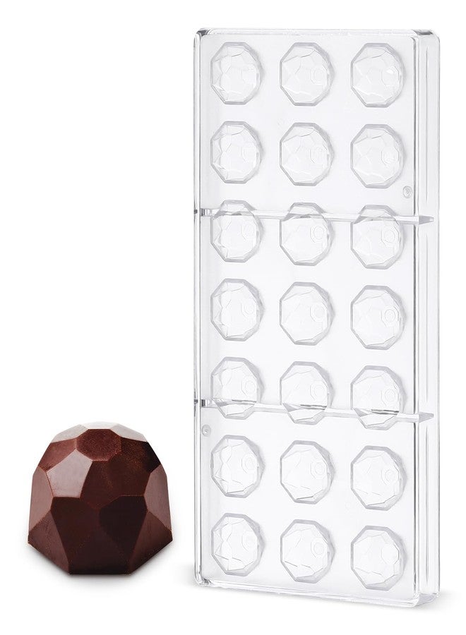 Liobelon 21 Grids Polycarbonate Chocolate Molds, Diamond Shape Truffle Mold Clear Candy Tray for Chocolate, Sweets, Jelly, Bonbons, Mousse, Bonbons, Cookies - Image 1
