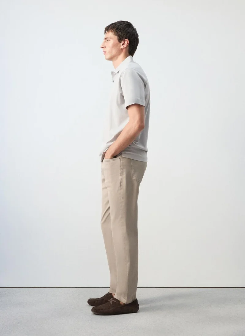 Mango Man  Regular-fit 100% cotton trousers for Men | Best Price UAE