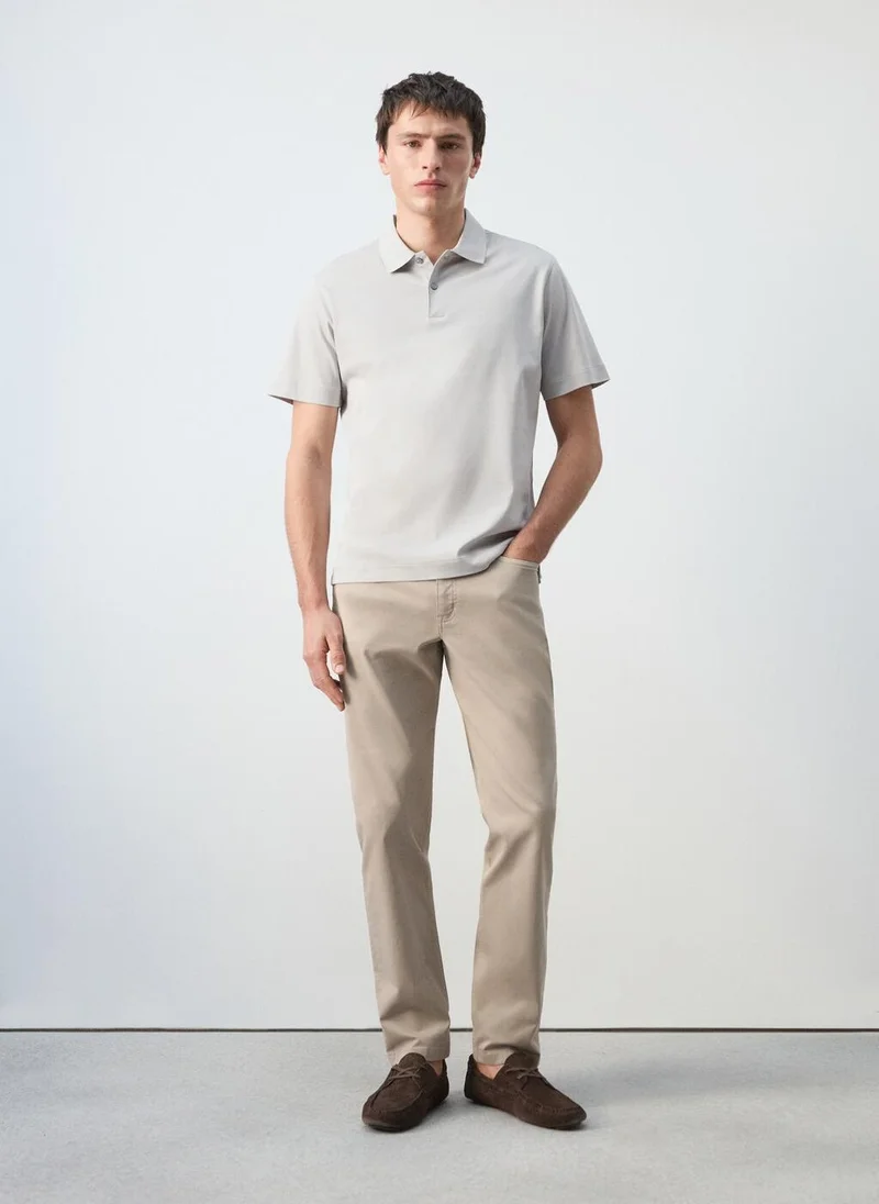 Mango Man  Regular-fit 100% cotton trousers for Men | Best Price UAE