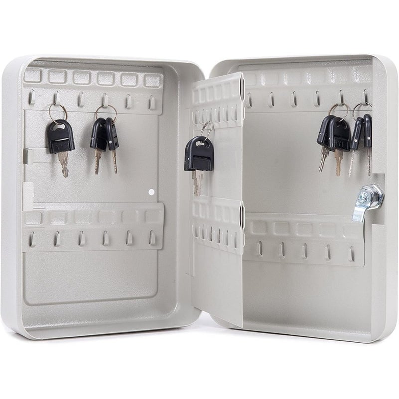 Metal Key Box 48-Key Steel Key Cabinet Wall Mount Storage Organizer for Keys Includes 48 Color-Coded Key Tags Home Office Garage Use - Image 5