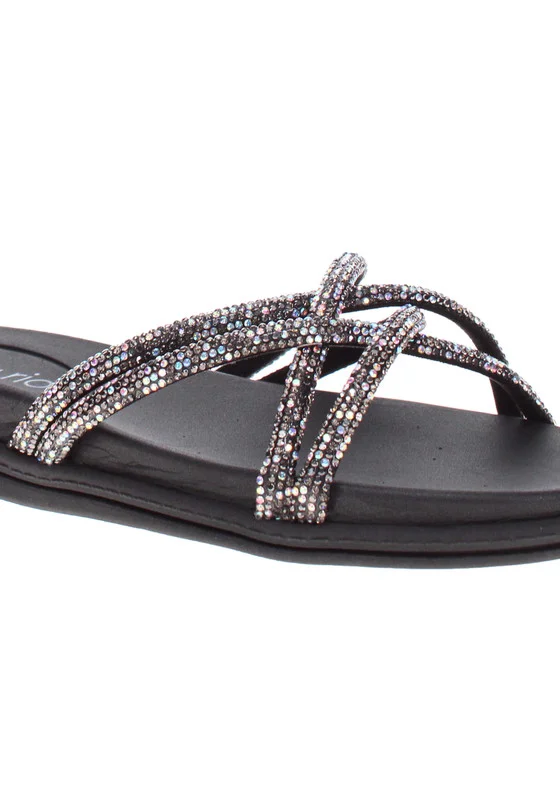 Beira Rio  Beira Rio Ladies Flat Sandals Black | Made In Brazil for Women | Best Price UAE