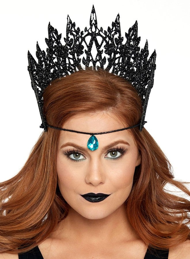 Leg Avenue Glitter Die Cut Crown with Jewel Accent, One Size - Image 2