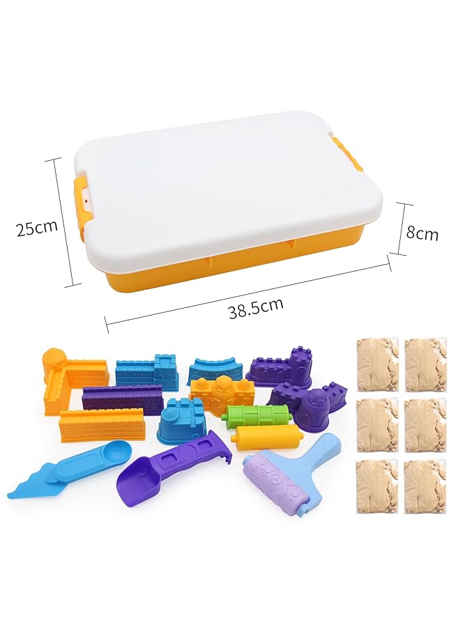 Sumkyle Kids Beach Sand Toys Set Sand Castle Toys With 2 Rollers 2 Shovels & 9 Molds Travel Sand Toys For Beach Sandbox For Toddlers Kids Baby Boys Girls - Image 2