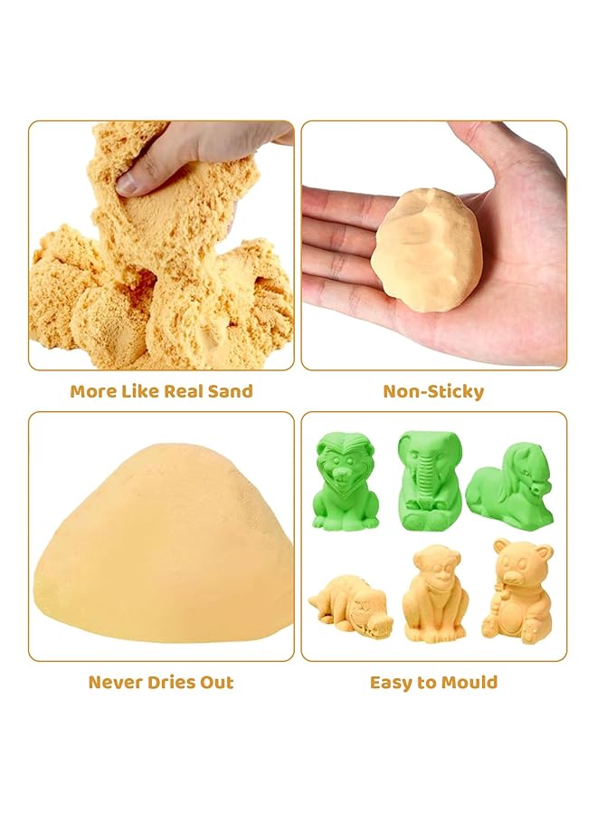 Sumkyle Kids Beach Sand Toys Set Sand Castle Toys With 2 Rollers 2 Shovels & 9 Molds Travel Sand Toys For Beach Sandbox For Toddlers Kids Baby Boys Girls - Image 3