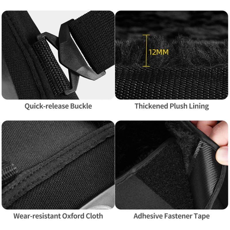 Sulaite Motorcycle Elbow Pads Durable Hard PP Shell - High-Density Oxford Cloth Impact Resistance Adjustable Straps for Cycling Night Safety - Image 5