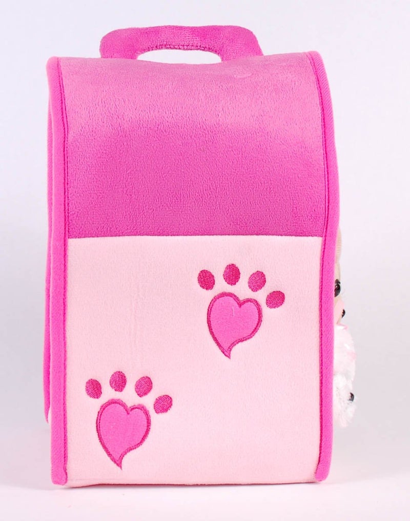 Unipak SFS Gift Bundle  12 Plush Pink Dog House Carrying Case with Five 5 Stuffed Animal Dogs Pink Poodle Pug Chihuahua Beagle and White Terrier  Five Mini Puppy Figures - Image 3