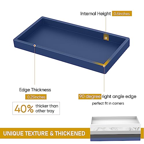 EG-SIPRO Silicone Vanity Tray - Thickened, Shatterproof, Rectangle - 7.8 * 3.9 in - For Counter, Soap Dispenser - Image 3