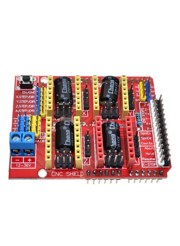 لوحة توسع CNC Shield V3 لأردوينو أونو R3 – متوافقة مع مشغلات خطوات A4988 – لطابعات ثلاثية الأبعاد، آلات النقش CNC، قواطع الليزر – سهلة التركيب والاستخدام - Image 1