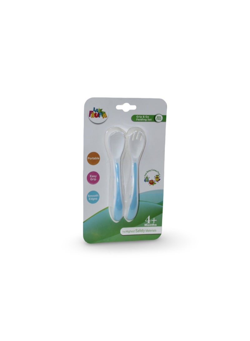 La Frutta Grip & Go Feeding Set +4m – Baby Blue - Image 1