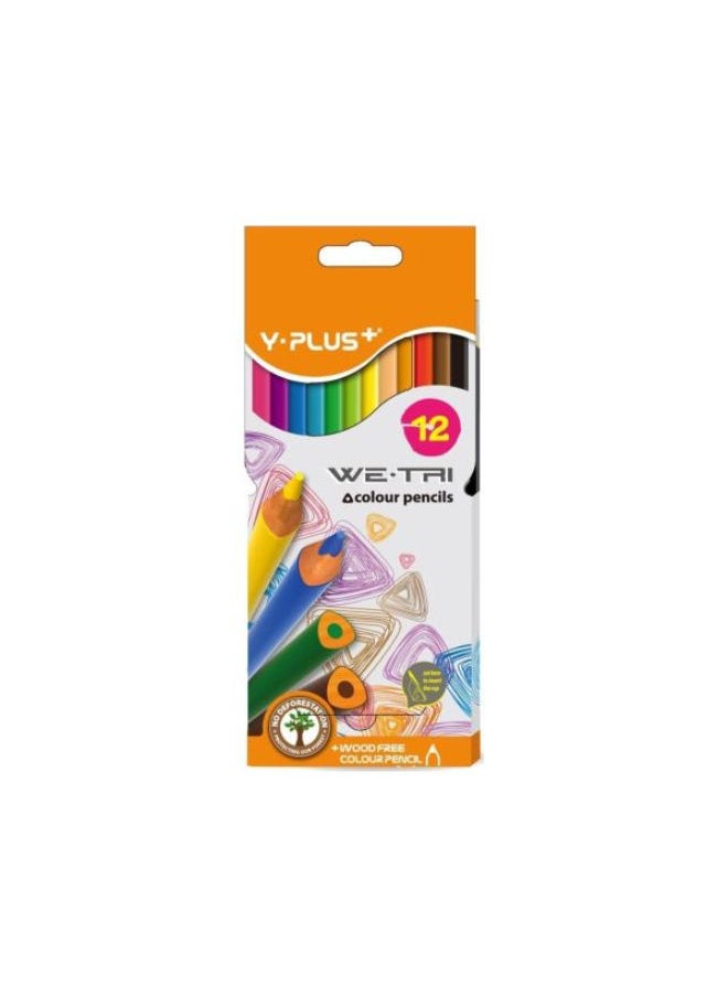 Y-Plus Wooden Color Box Of 12 Long Colors 