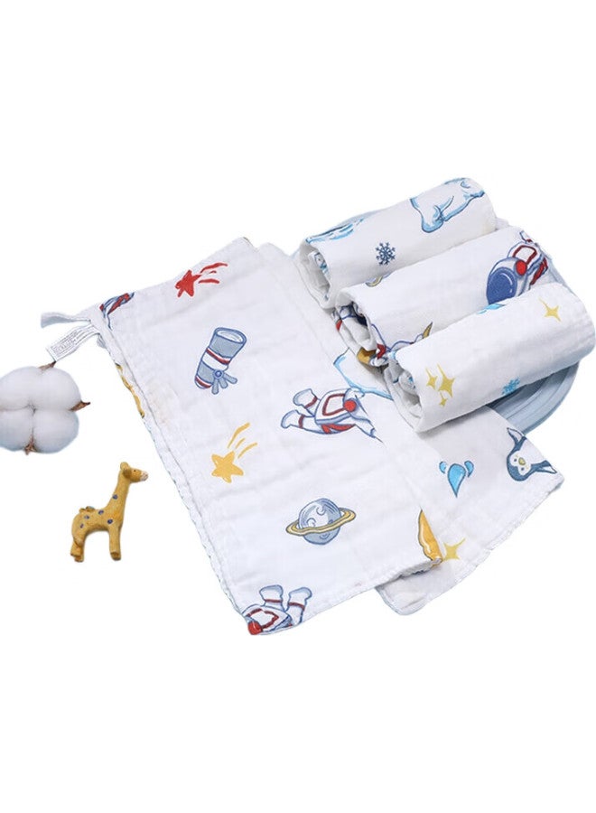 Grace 3A Antibacterial Baby Towel, Class A 4-Layer Gauze Drool Bib, Children'S Face Towel, 30*30Cm, 16G, 2 Pieces - Image 2