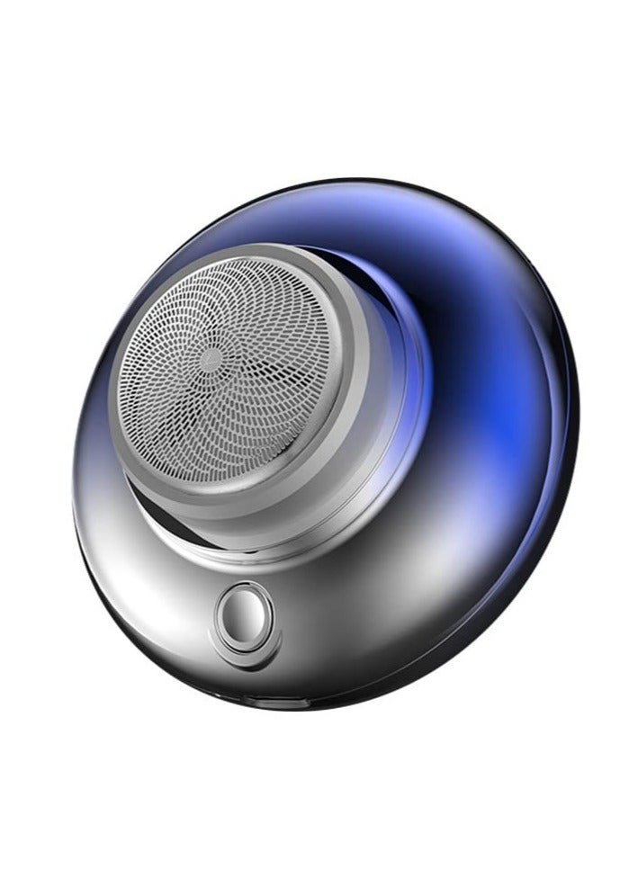 Mini Shaver, Type C Portable Electric Dry Shave & Wet Razor for Men, Pocket-Size Shaver Car, USB Rechargeable Waterproof (Gradient Blue Silver) - Image 1