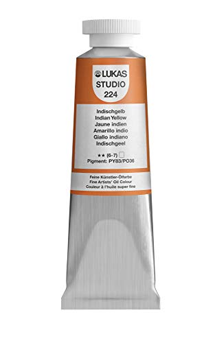 LUKAS Studio Artist Oil Color Paints Highpigment oil paint made with natural binder for artist painting more Indian Yellow 37 mL - Image 1