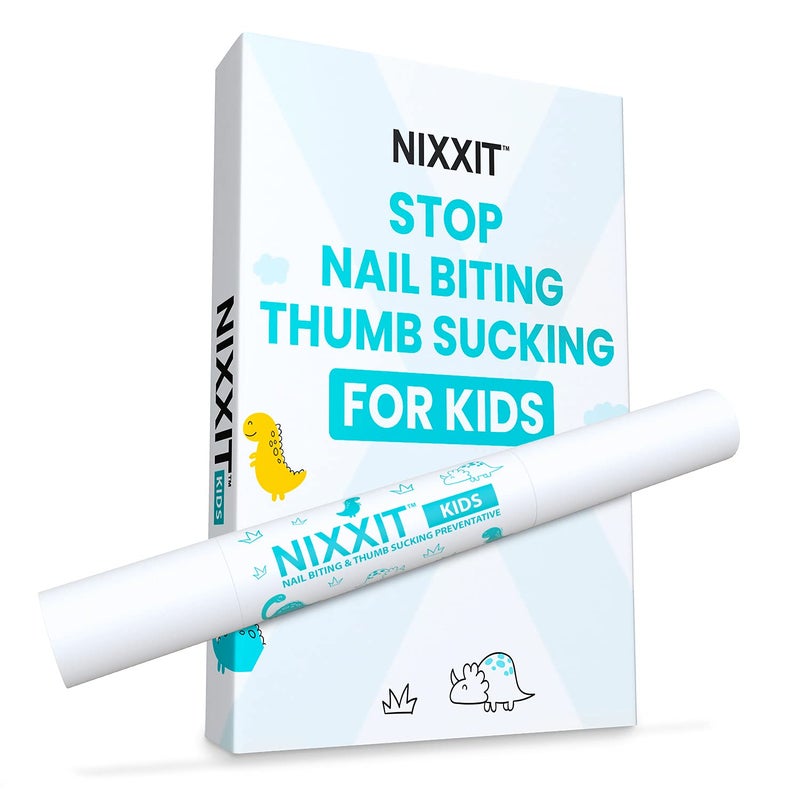 Nixxit Nail Biting Treatment For Kids - Stop Thumb Sucking For Kids, Toddlers, Children - No Bite Nail Polish Pen - Non Glossy - Bitter Taste - Safe & Effective Solution - Image 1