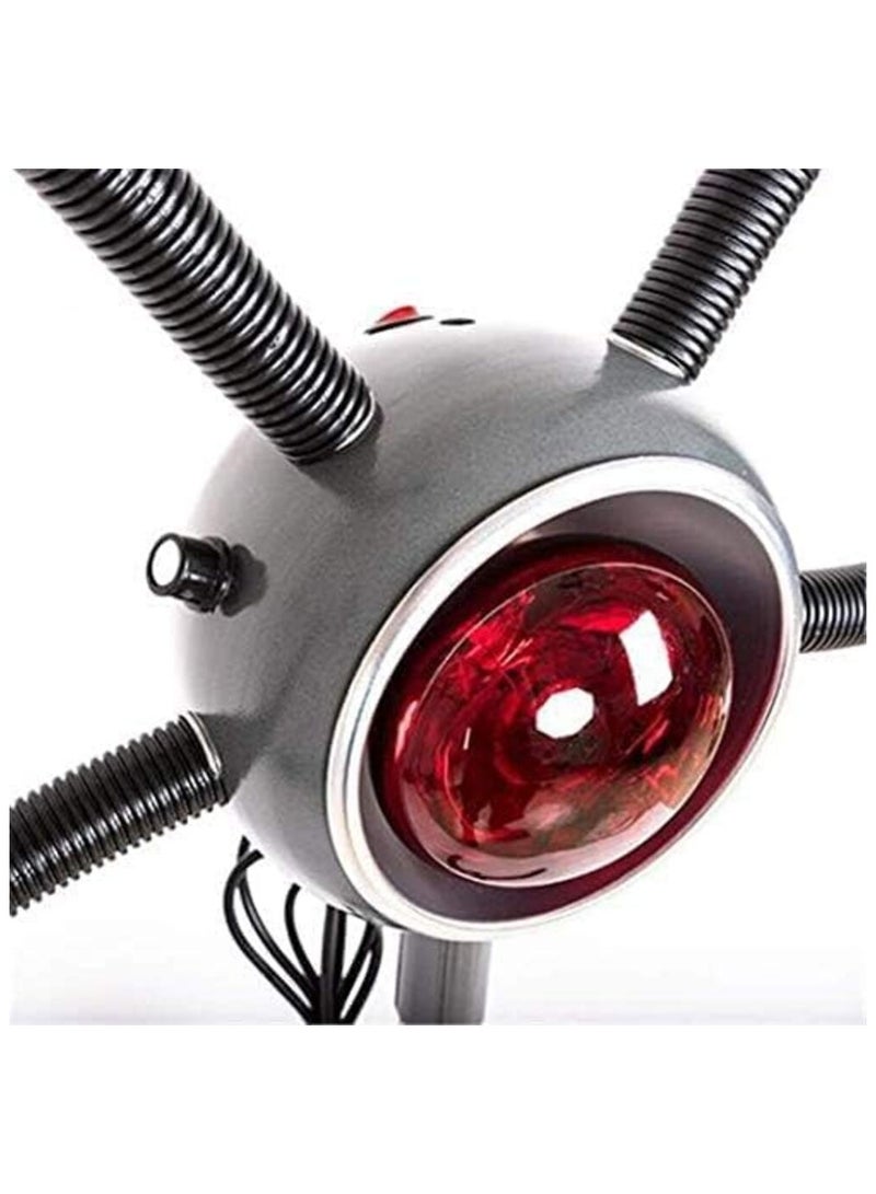 5 Heads Infrared Heat Lamp Hair Dryer Color Therapy Styling Tools Flexible Arms - Image 2